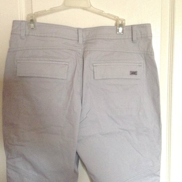 Eddie Bauer Women's Cargo Pants Light Gary Size 14 Casual Pockets Straight Leg - Picture 7 of 10